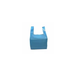 Sac bretelles bleu PEBD 50 µ 45 x 26 + 6 cm - par 500