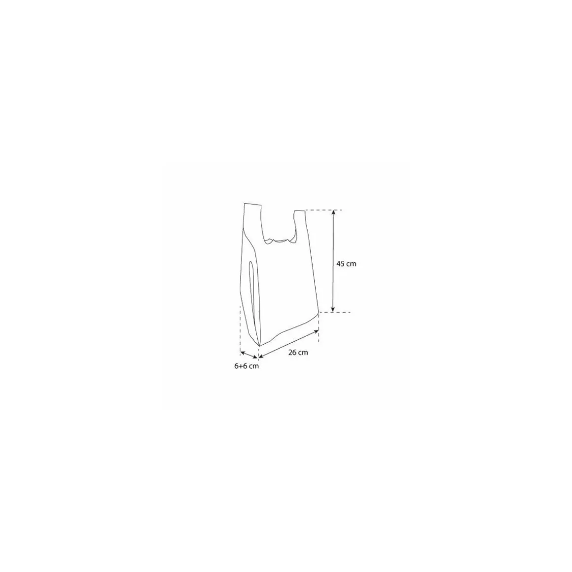 Sac bretelles en rouleau 13 µ 45 x 26 + 6 cm - par 800