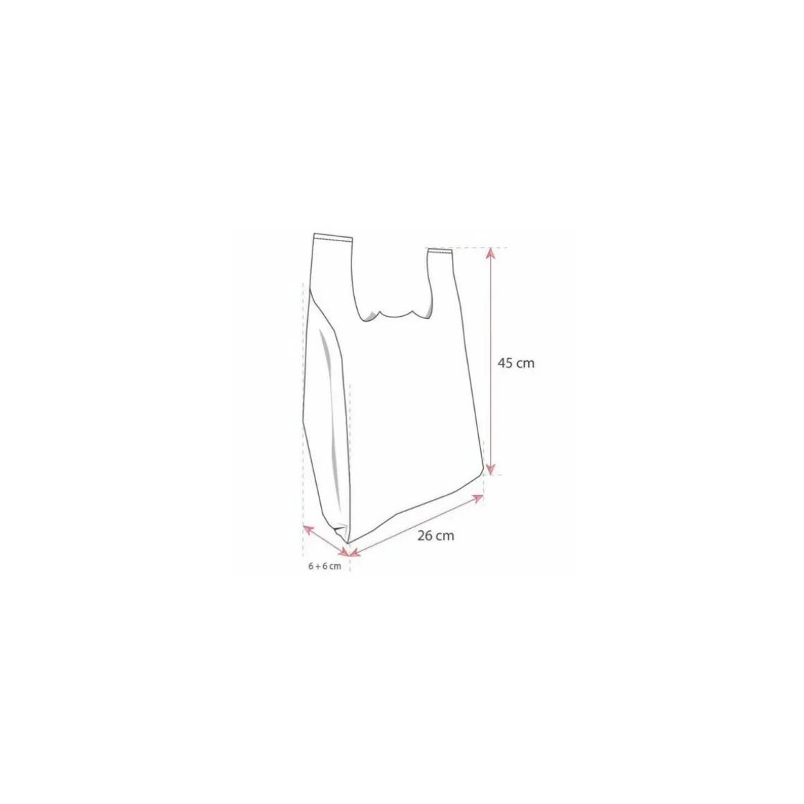 Sac bretelles "joyeuses fêtes" BD 50 microns 26 x 6 x 45 cm - par 500