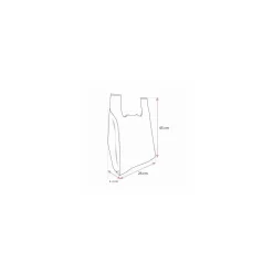 Sac bretelles or PEBD 50 µ 45 x 26 + 6 cm - par 500