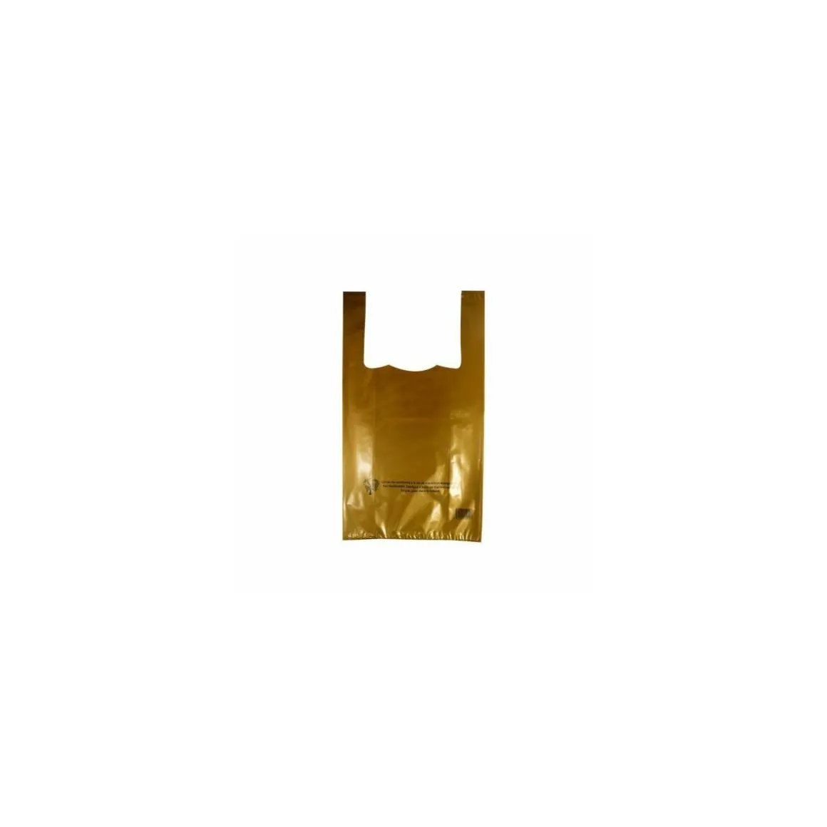 Sac bretelles or PEBD 50 µ 45 x 26 + 6 cm - par 500