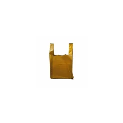Sac bretelles or PEBD 50 µ 45 x 26 + 6 cm - par 500