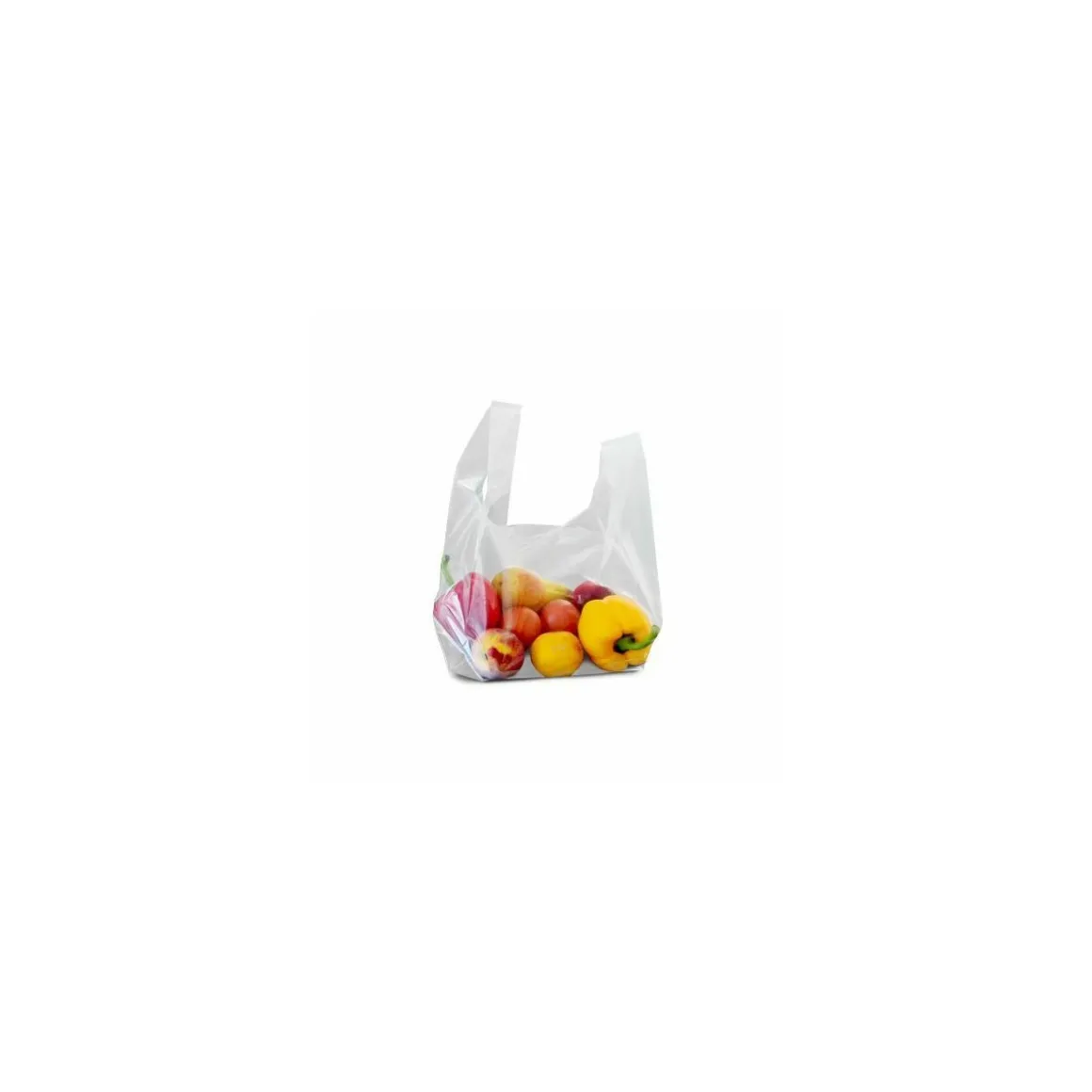 Sac bretelles translucide PEBD 50 µ 45 x 26 + 6 cm - par 500