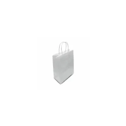 Sac cabas argent à poignées torsadées 23 x 12 x 30 cm - par 50