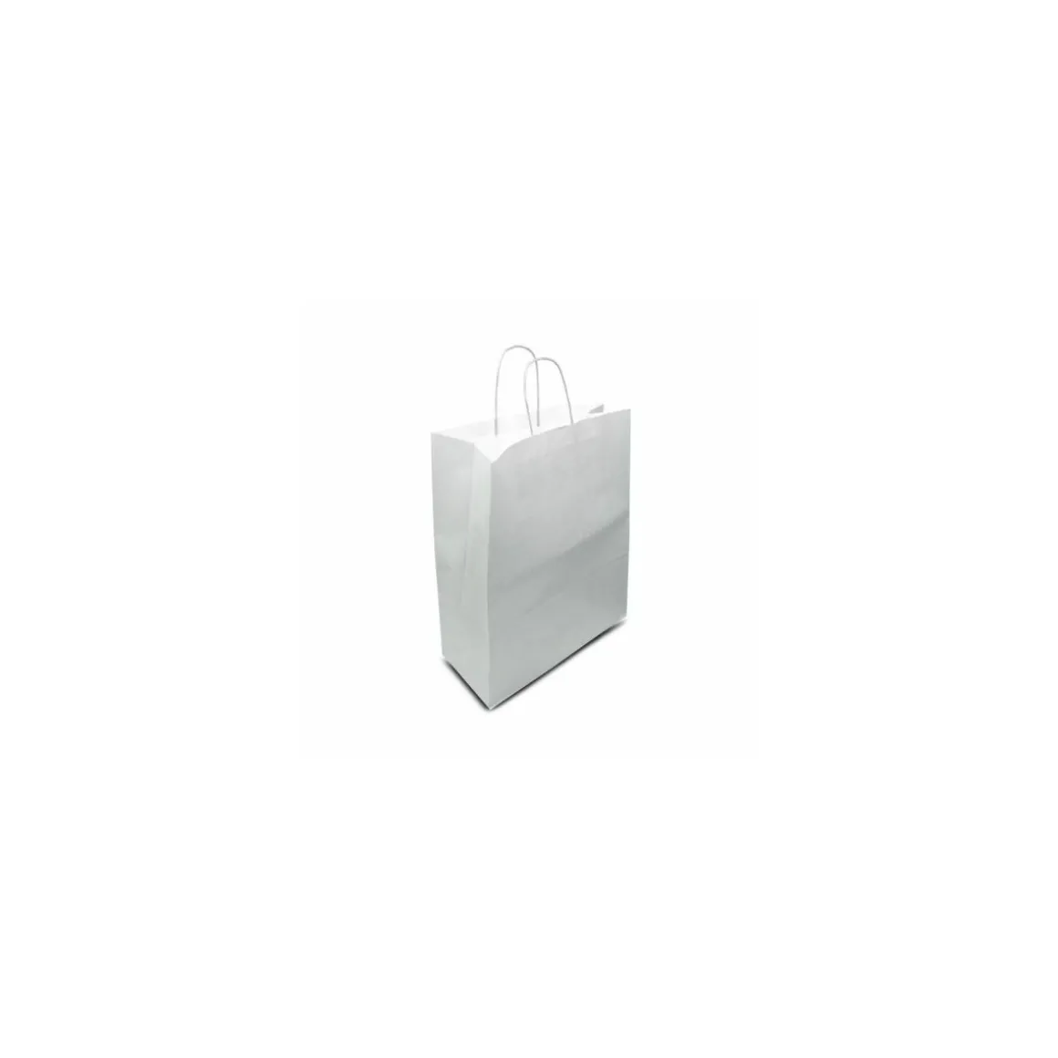 Sac cabas argent à poignées torsadées 35 x 14 x 40 cm - par 50