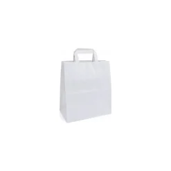 Sac cabas kraft blanc 26 x 29 + 14 cm - par 250