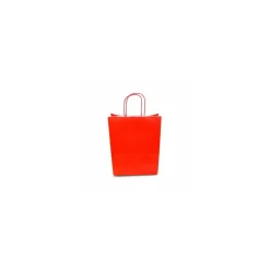 Sac cabas rouge à poignées torsadées 23 x 12 x 30 cm - par 50