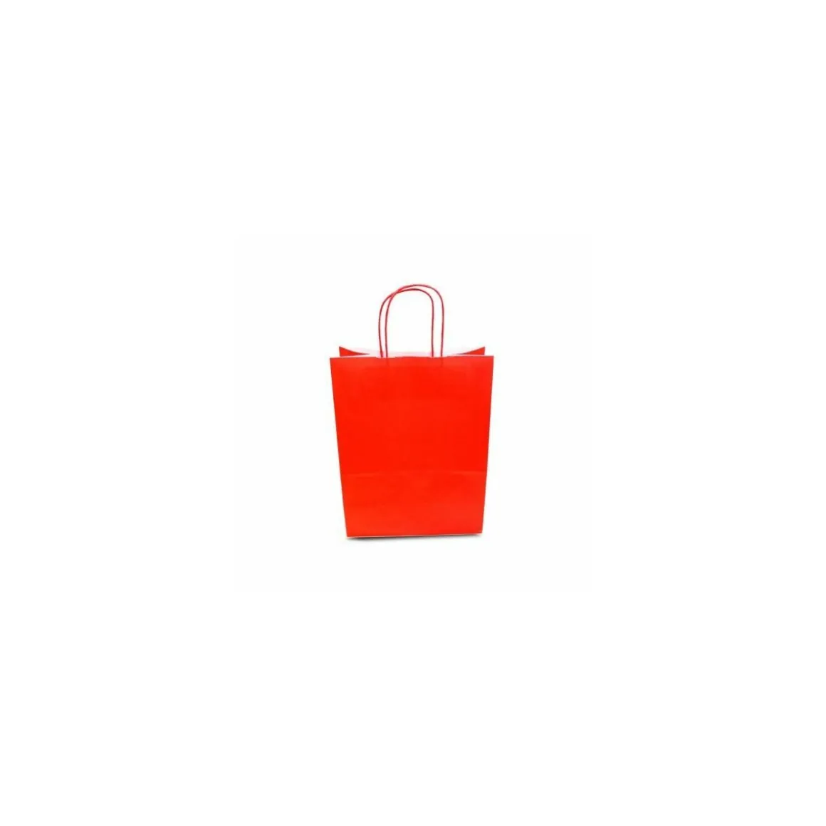 Sac cabas rouge à poignées torsadées 23 x 12 x 30 cm - par 50