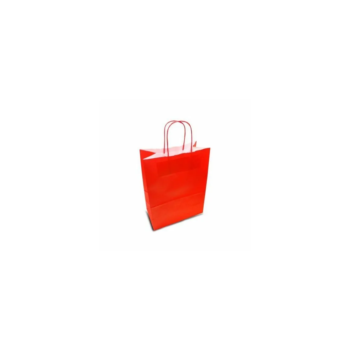 Sac cabas rouge à poignées torsadées 23 x 12 x 30 cm - par 50