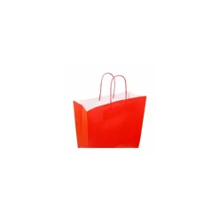 Sac cabas rouge à poignées torsadées 35 x 14 x 40 cm - par 50