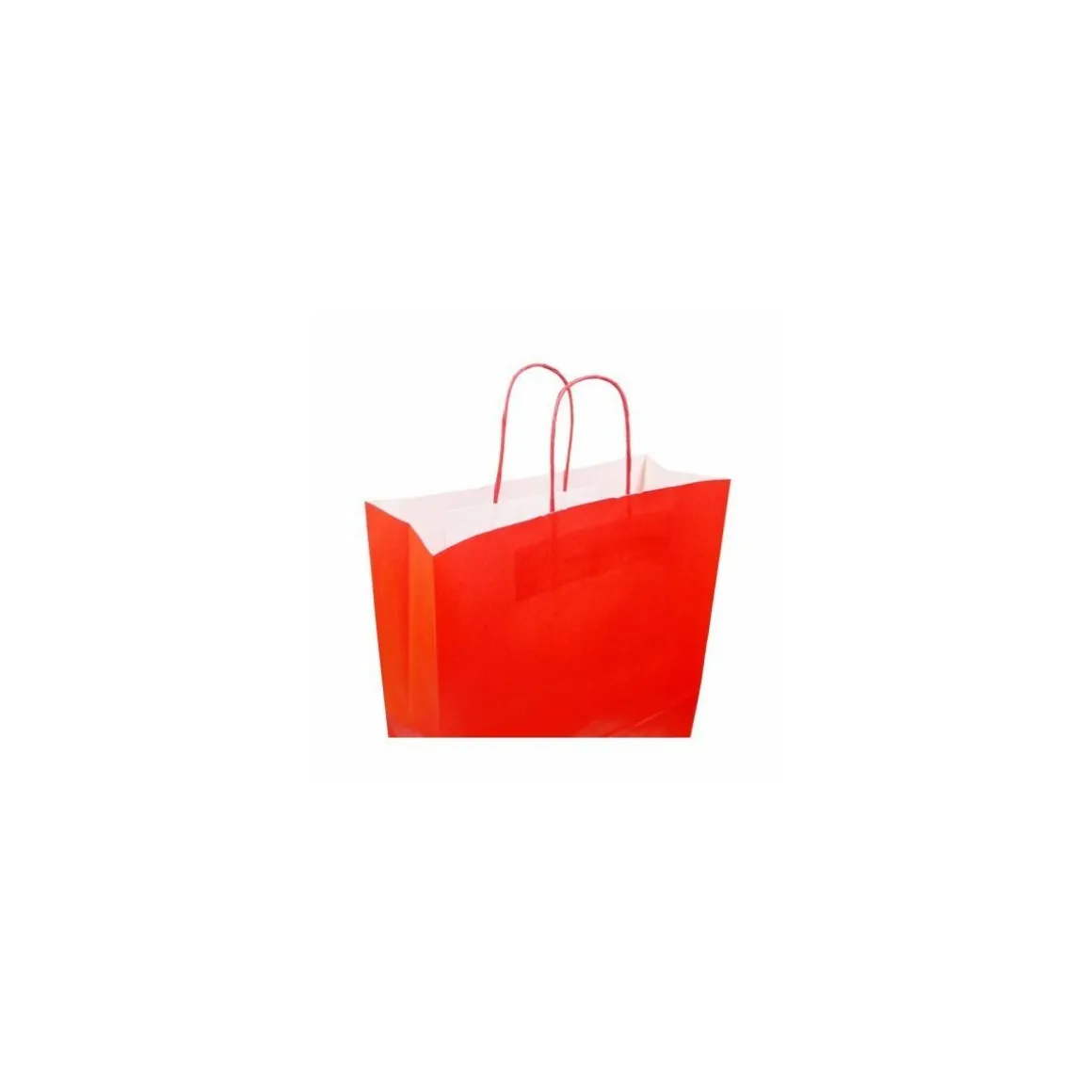 Sac cabas rouge à poignées torsadées 35 x 14 x 40 cm - par 50