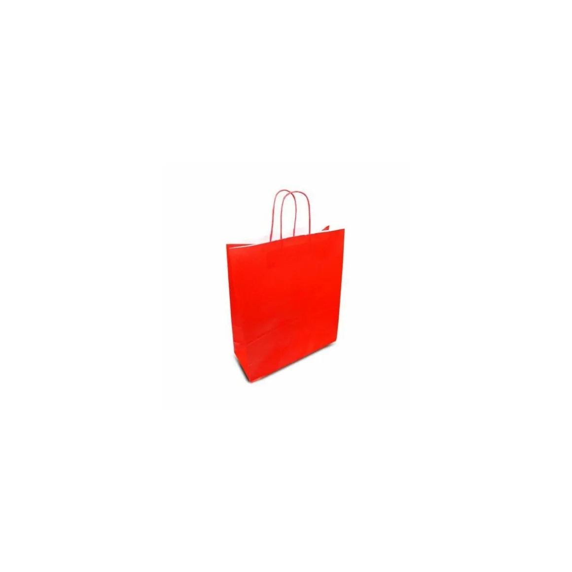 Sac cabas rouge à poignées torsadées 35 x 14 x 40 cm - par 50