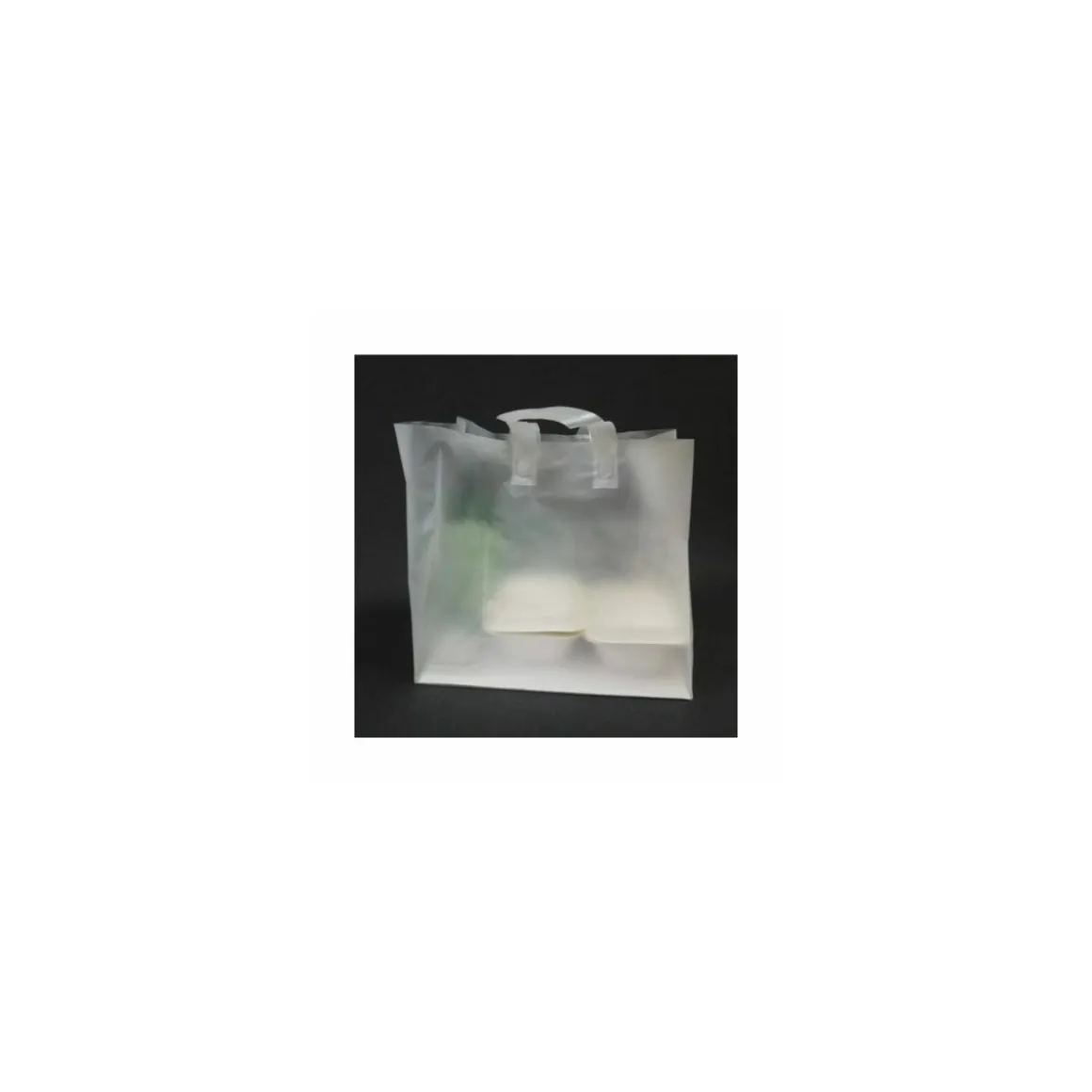 Sac cabas traiteur plastique avec renfort de fond 32 x 22 x 30 cm - par 25