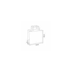Sac cabas traiteur plastique avec renfort de fond 32 x 22 x 30 cm - par 25
