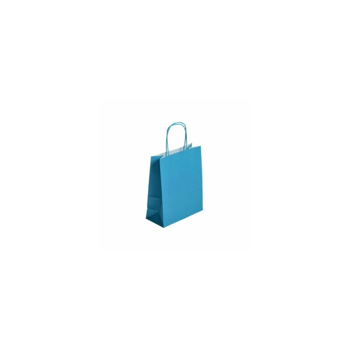 Sac cabas turquoise à poignées torsadées 23 x 12 x 30 cm - par 50