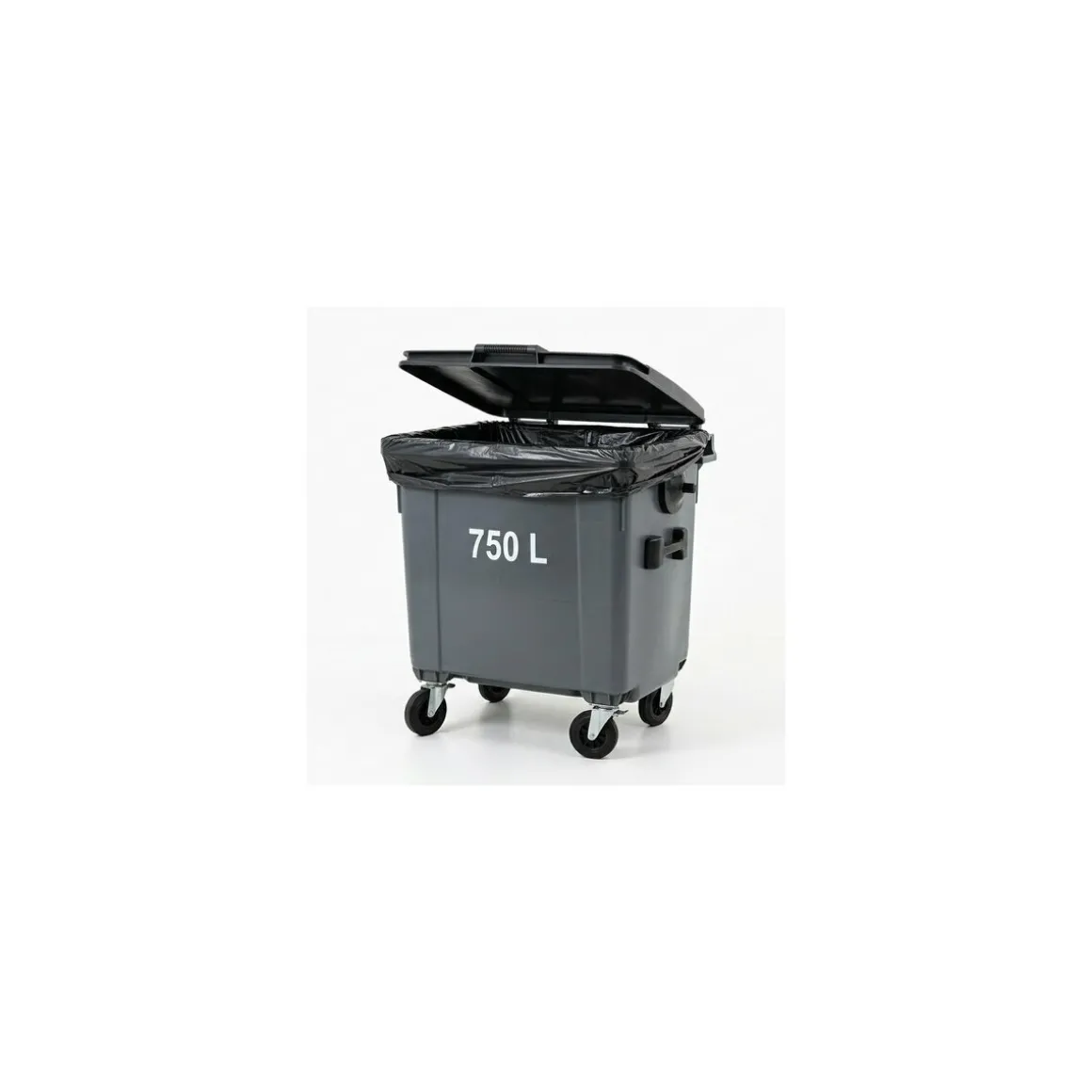 Sac container PEBD noir 30µ 750L - par 50