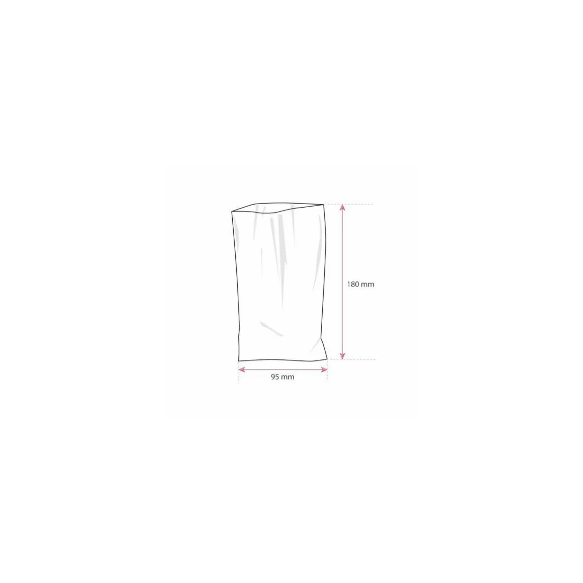 Sachet cellophane plat 9,5 x 18 cm - par 100
