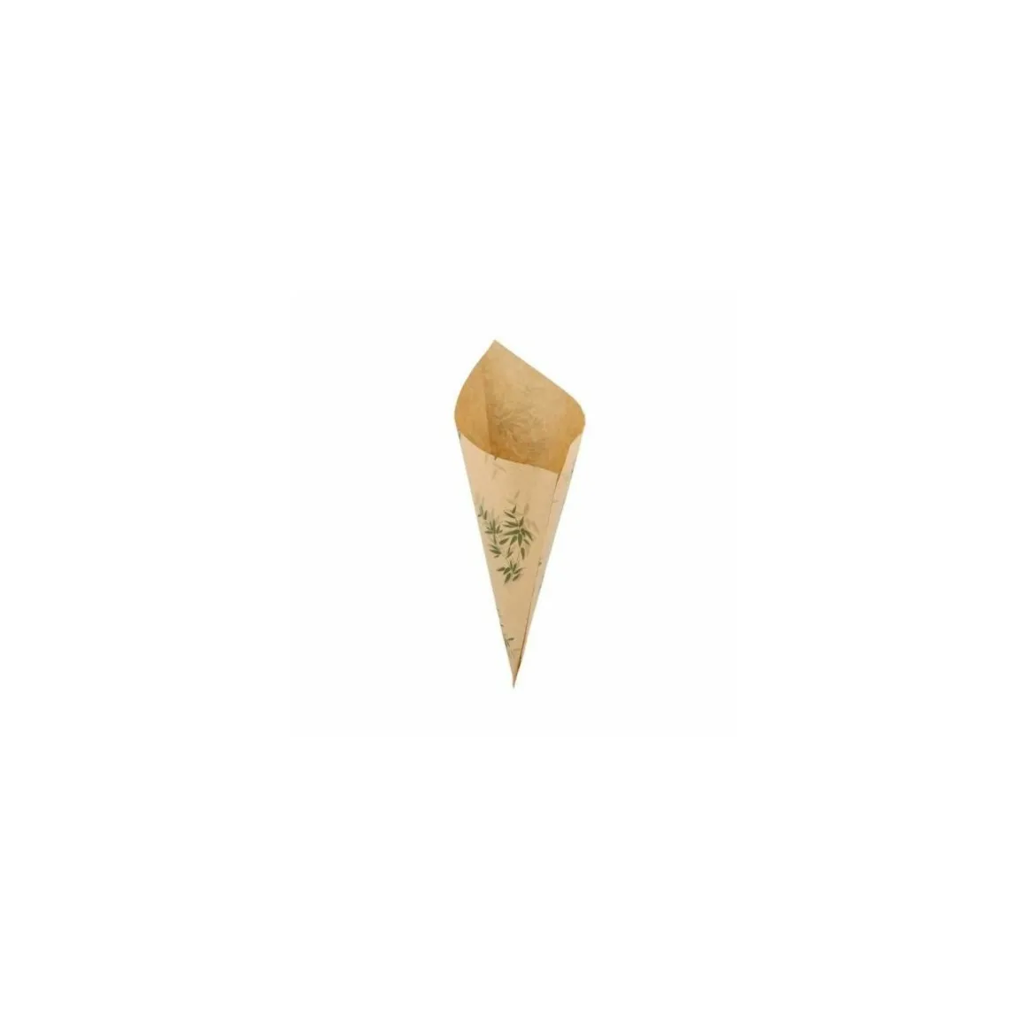 Sachet cône en kraft feel green 34 x 24 cm - par 250