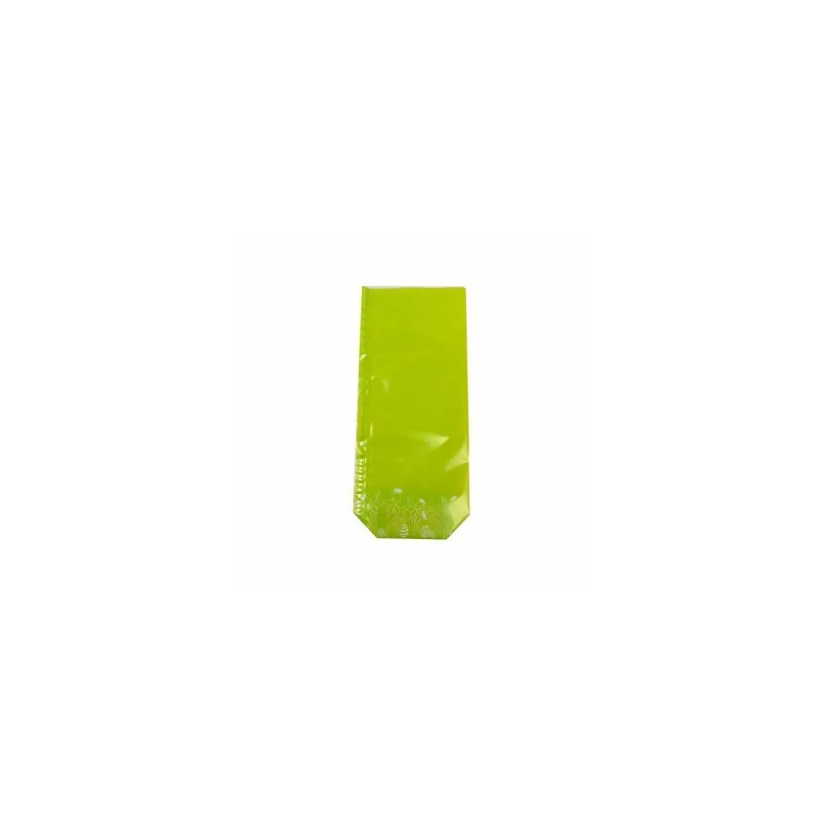 Sachet confiseur fond carton JOYEUSES PAQUES VERT 12 x 27,5 cm - par 100