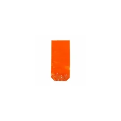 Sachet confiseur fond carton JOYEUSES PAQUES ORANGE 10 x 22 cm - par 100