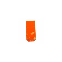 Sachet confiseur fond carton JOYEUSES PAQUES ORANGE 12 x 27,5 cm - par 100