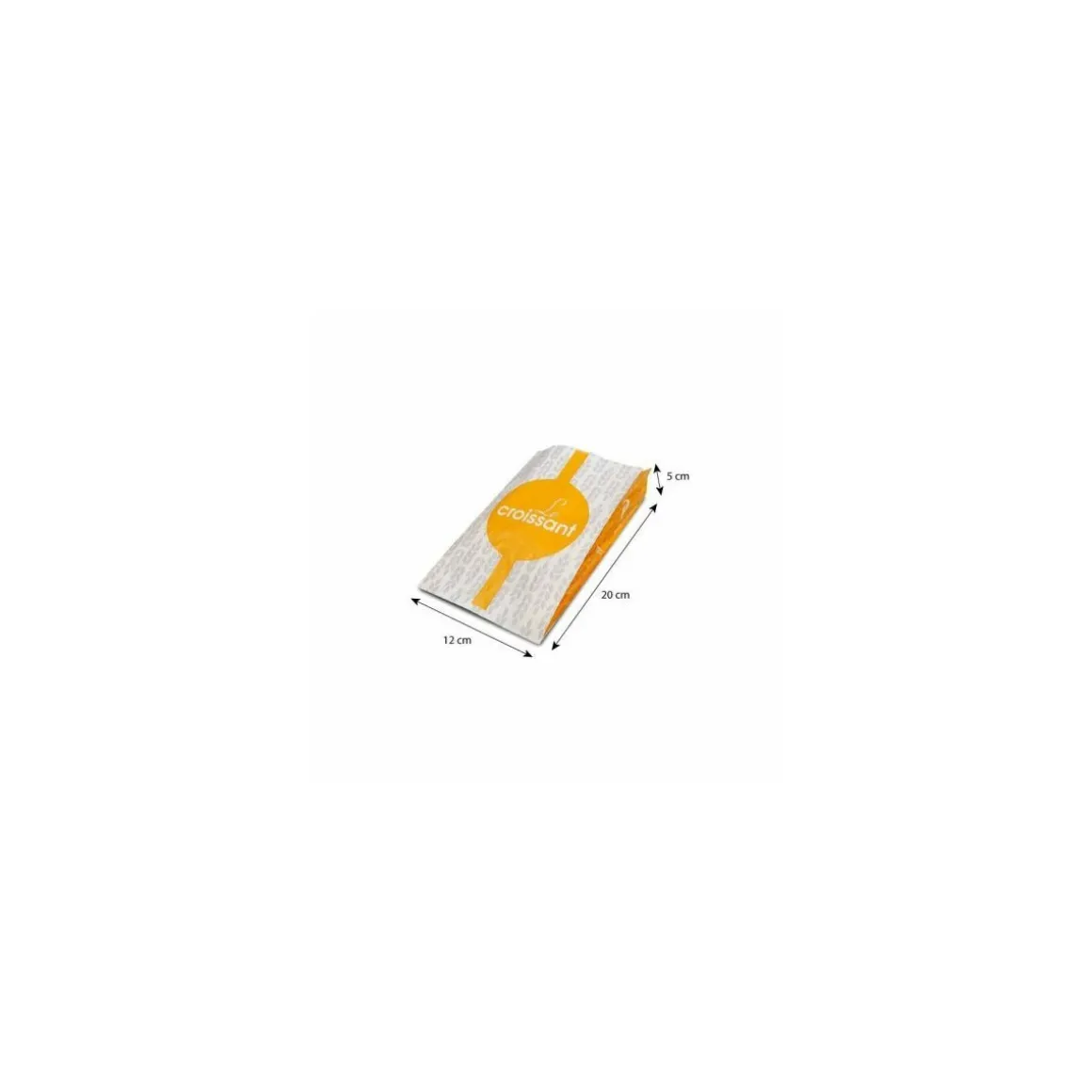 Sachet croissants kraft jaune série AURIOS 12 x 5 x 20 cm (n°102) - par 1000