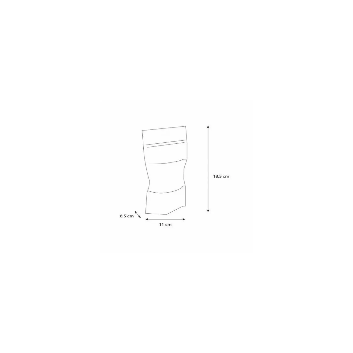 Sachet Doypack kraft brun avec zip et fenêtre 11 + 6,5 x 18,5 cm - par 100