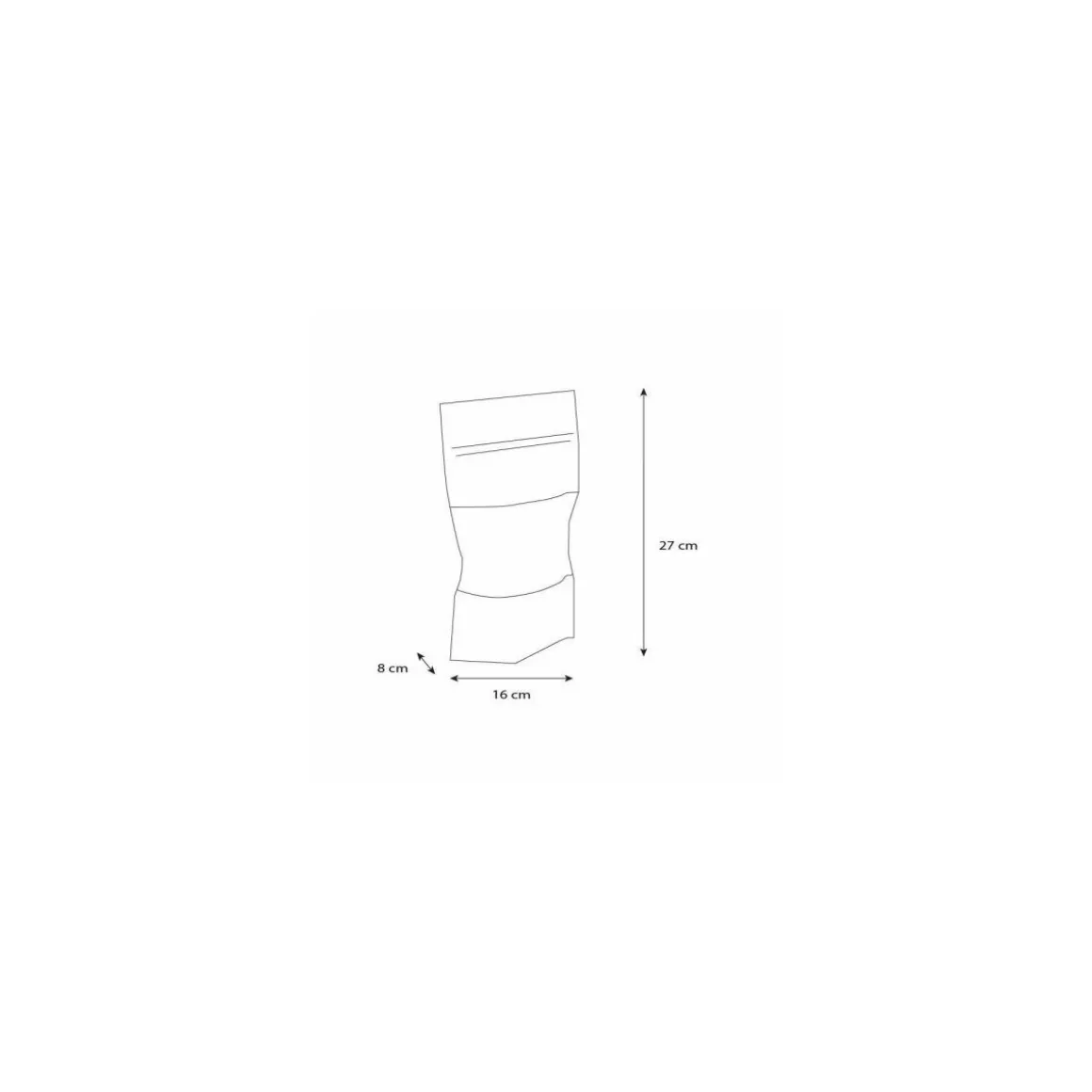 Sachet Doypack kraft brun avec zip et fenêtre 16 + 8 x 27 cm - par 100