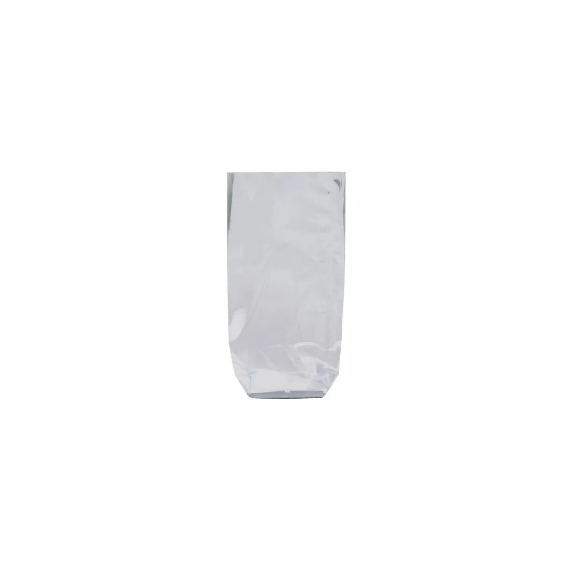 Sachet fond plastique argent 14 x 30,5 cm - par 100
