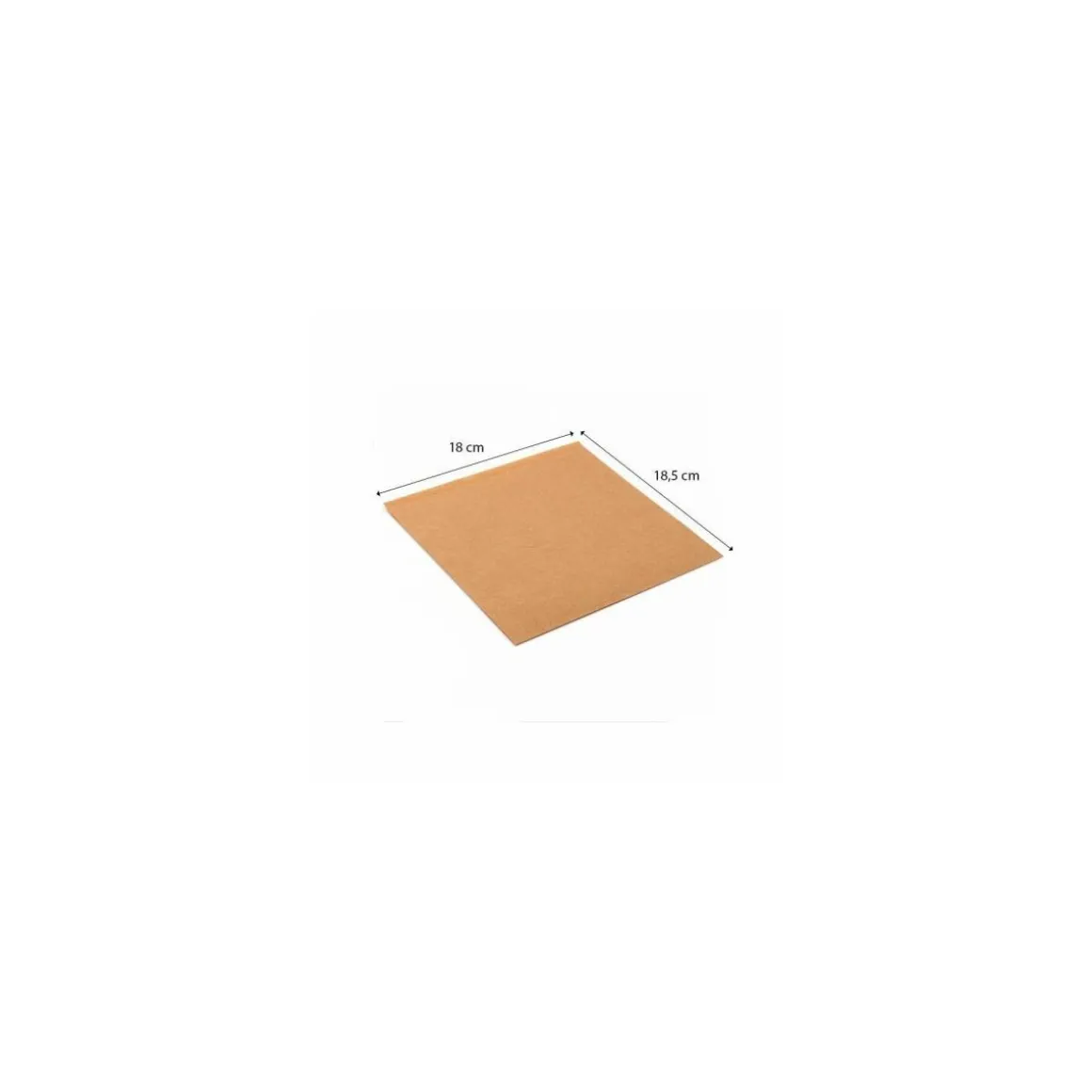 Sachet kraft brun ouvert 2 côtés 18 x 18,5 cm - par 100
