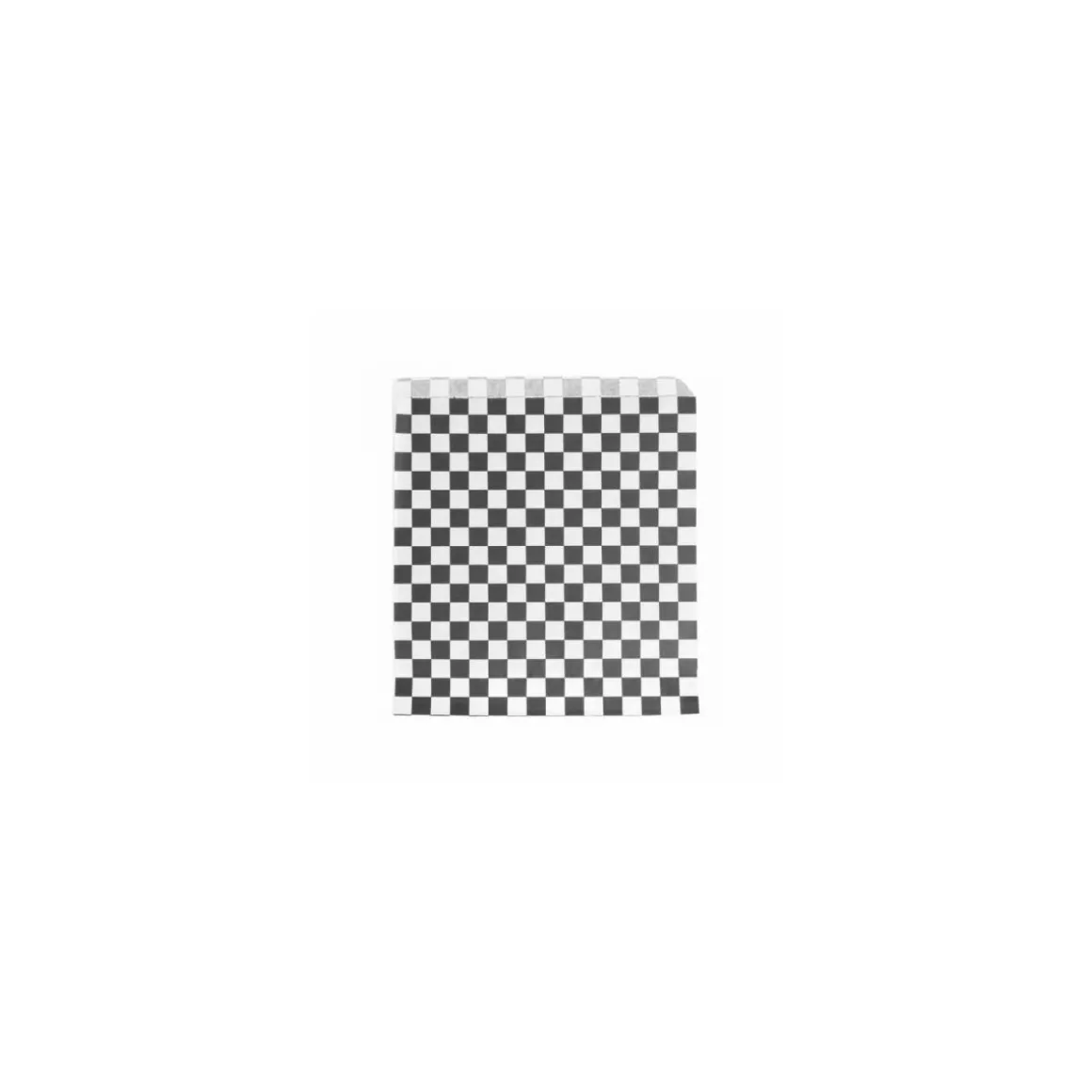 Sachet kraft ouvert 2 côtés damier noir 17 x 18 cm - par 500