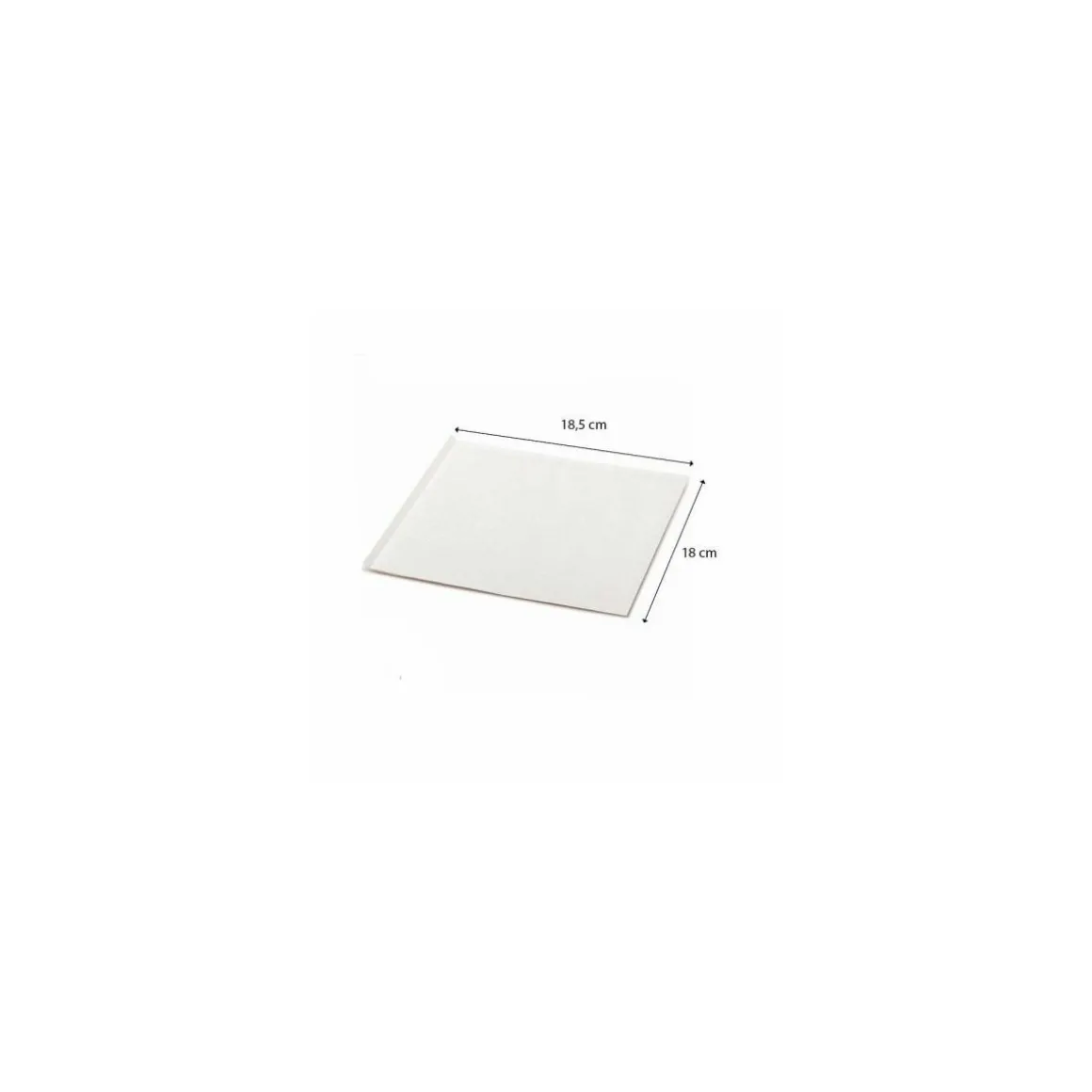 Sachet kraft ouvert sur 2 côtés blanc 18 x 18,5 cm - par 100