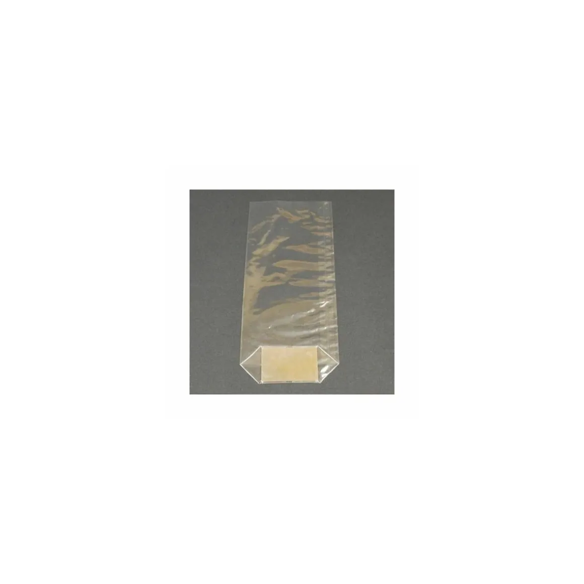 Sachet plastique écorné fond carton 21 x 38,5 cm - par 100
