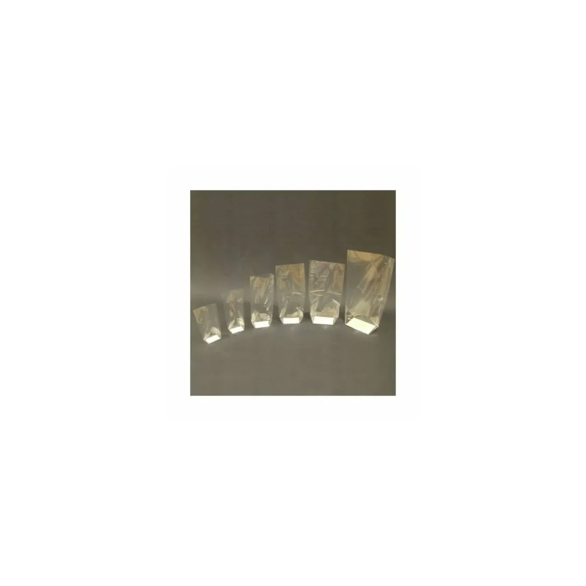 Sachet plastique écorné fond carton 21 x 38,5 cm - par 100