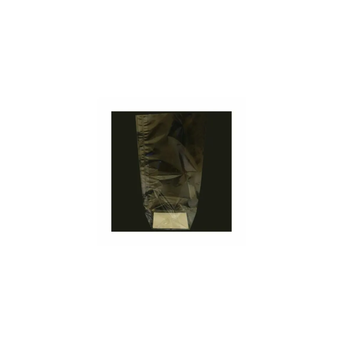 Sachet plastique écorné fond carton 21 x 38,5 cm - par 100