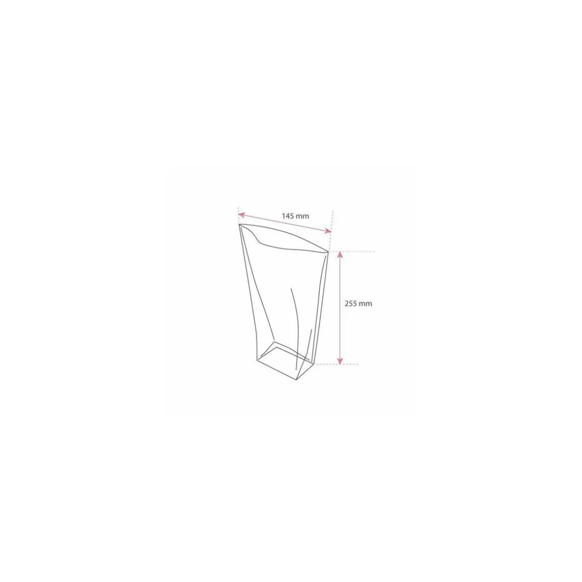 Sachet plastique écorné 14,5 x 25,5 cm - par 100