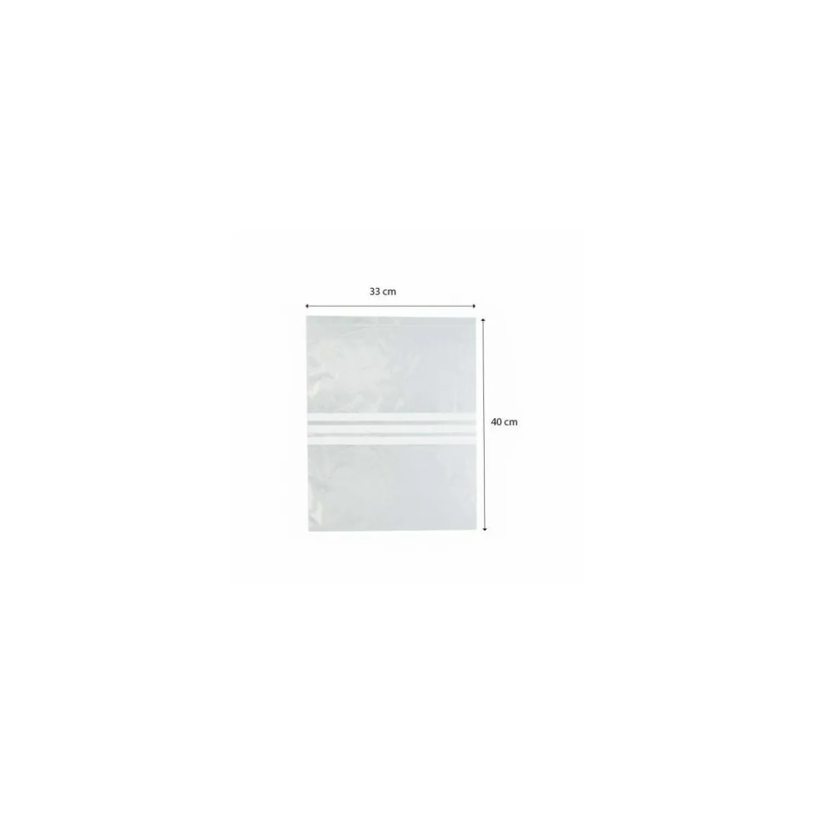 Sachet plastique fermeture adhésive 33 x 40 cm - par 500