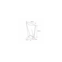 Sachet plastique fond carton "Dentelle blanche" 10 x 18 cm - par 100