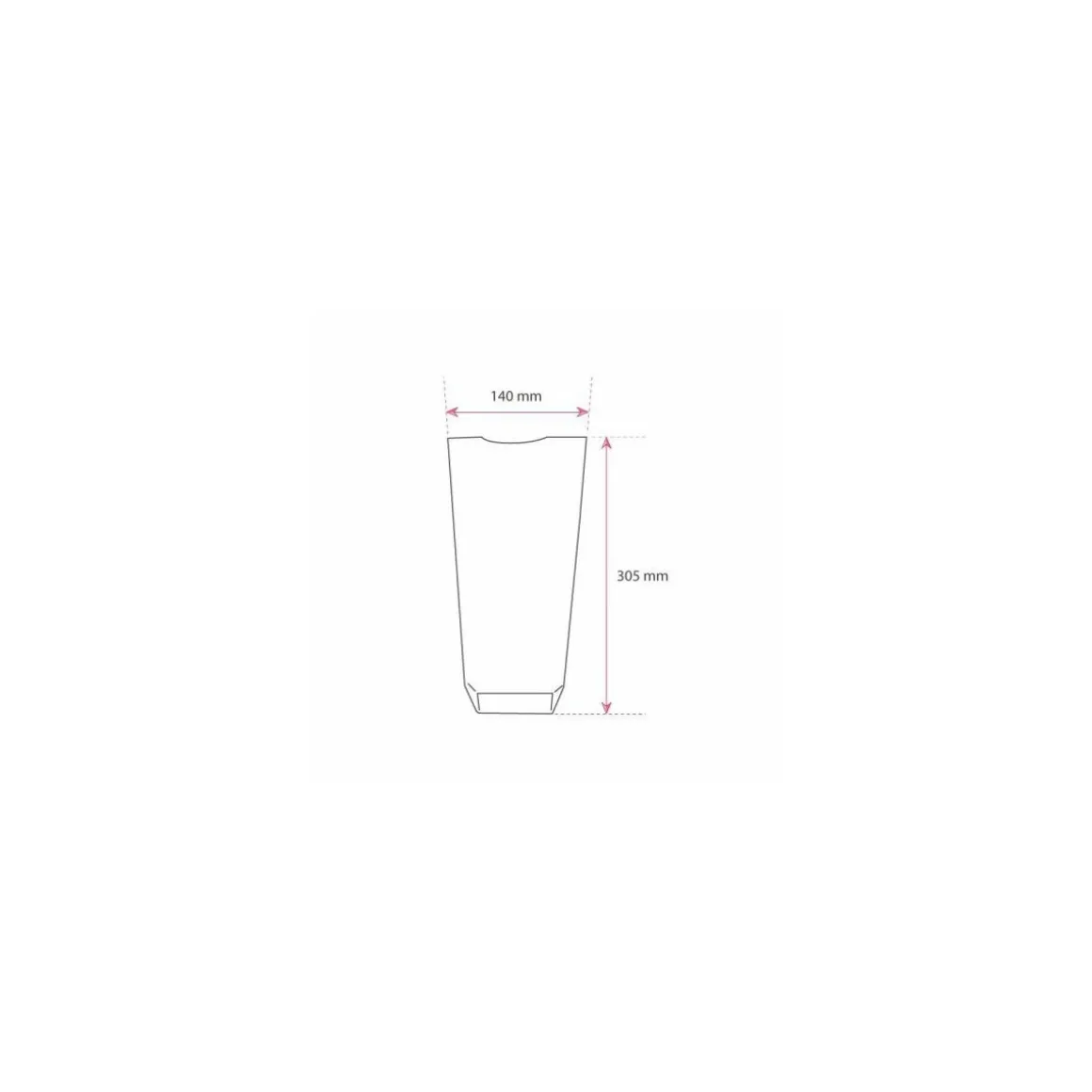 Sachet plastique fond carton "Dentelle blanche" 14 x 30,5 cm - par 100