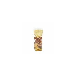 Sachet plastique fond carton "Dentelle or" 10 x 22 cm - par 100