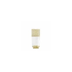 Sachet plastique fond carton "Dentelle or" 10 x 22 cm - par 100