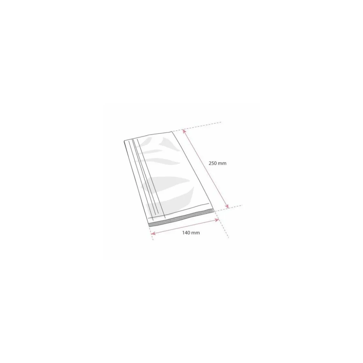 Sachet polypropylène plat 14 x 25 cm - par 100
