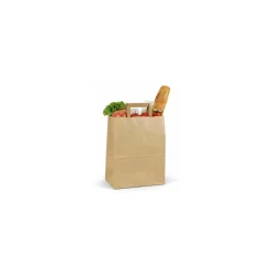 Sac kraft brun à poignées plates 45 x 17 x 47 cm - par 150