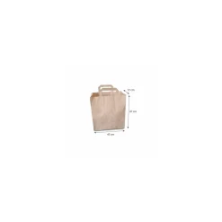 Sac kraft brun à poignées plates 45 x 17 x 47 cm - par 150