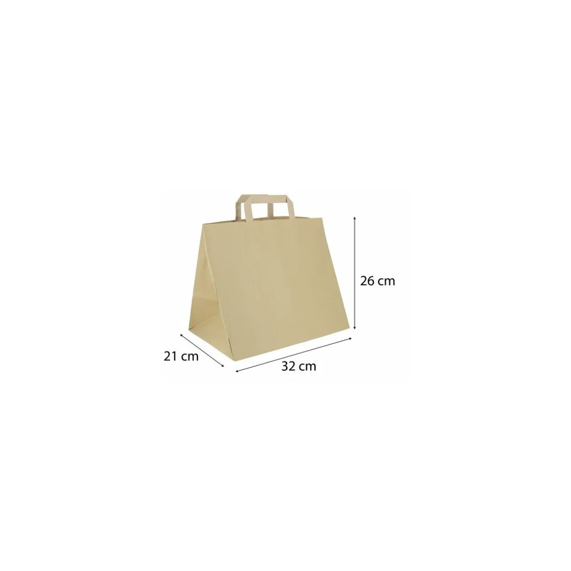 Sac kraft brun 32 x 26 + 21 cm - par 250