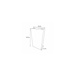 Sac kraft brun 34 x 18 + 11 cm - par 500