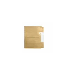 Sac à pain kraft brun avec fenêtre 24 + 4 x 35 cm (brioche ou pains spéciaux) - par 1000