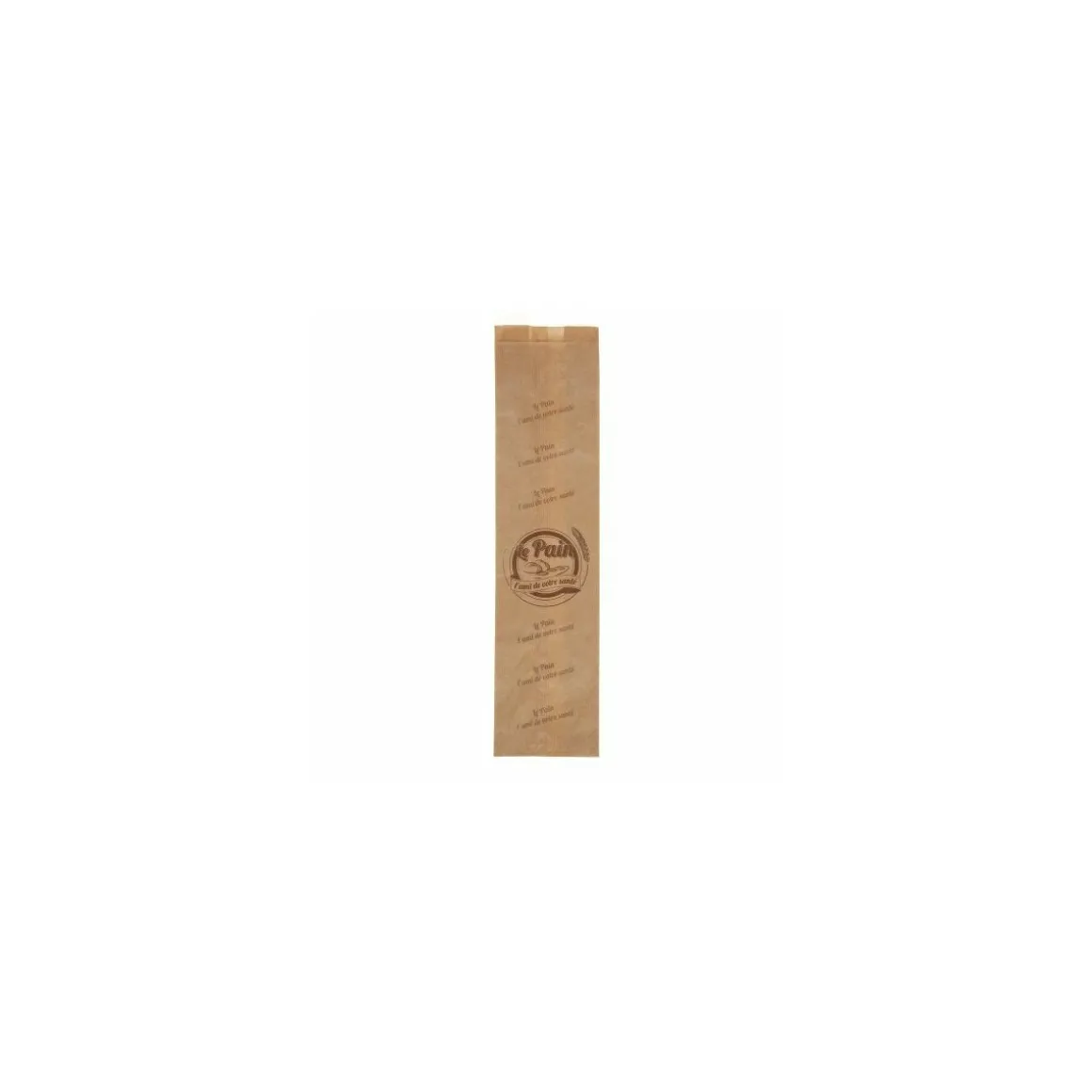 Sac à pain kraft marron 49 x 12 + 4 cm - par 250