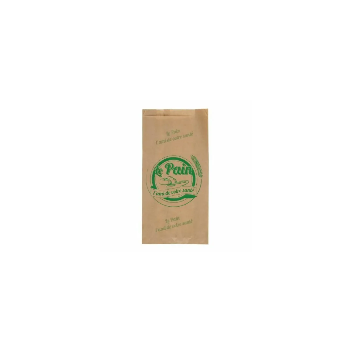 Sac à pain kraft vert 35 x 17 + 3,5 cm - par 250