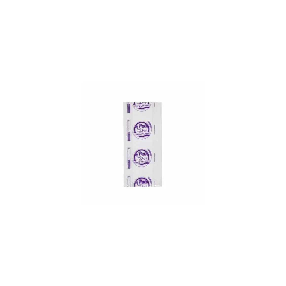Sac à pain tranché 50 microns violet 23 + 5,5 + 5,5 x 50 cm - par 200